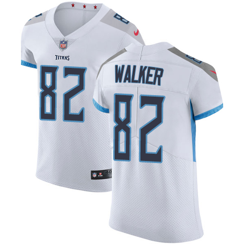 Nike Titans #82 Delanie Walker White Men's Stitched NFL Vapor Untouchable Elite Jersey